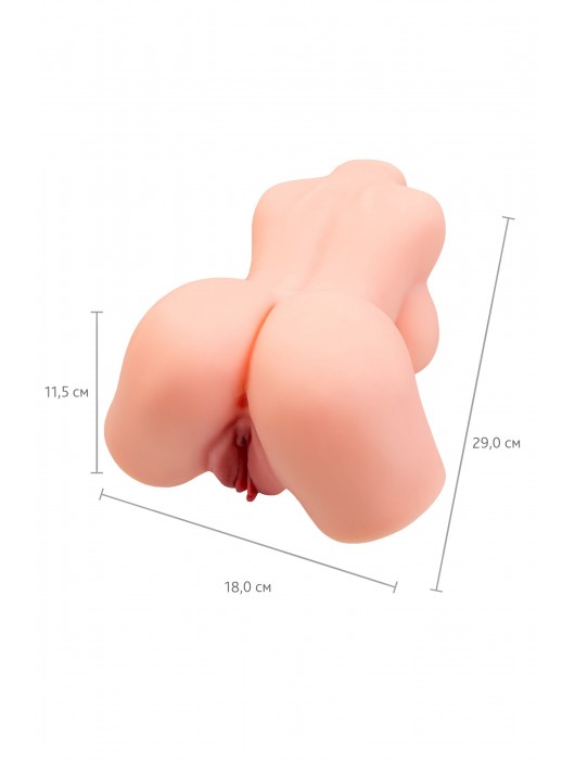 Реалистичный мастурбатор в форме женского тела с 2 любовными входами - No Name - в Долгопрудном купить с доставкой