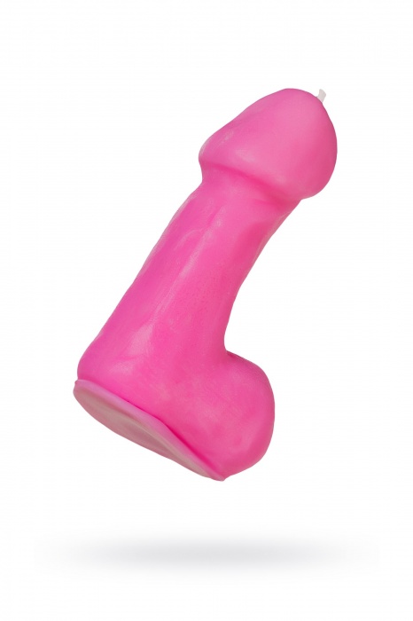 Розовая свеча в форме пениса - 47 гр. - Pecado - купить с доставкой в Долгопрудном