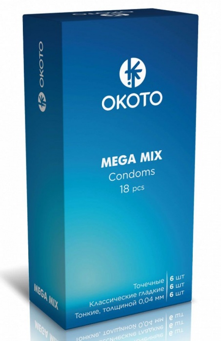 Презервативы OKOTO Mega Mix - 18 шт. - Sitabella - купить с доставкой в Долгопрудном