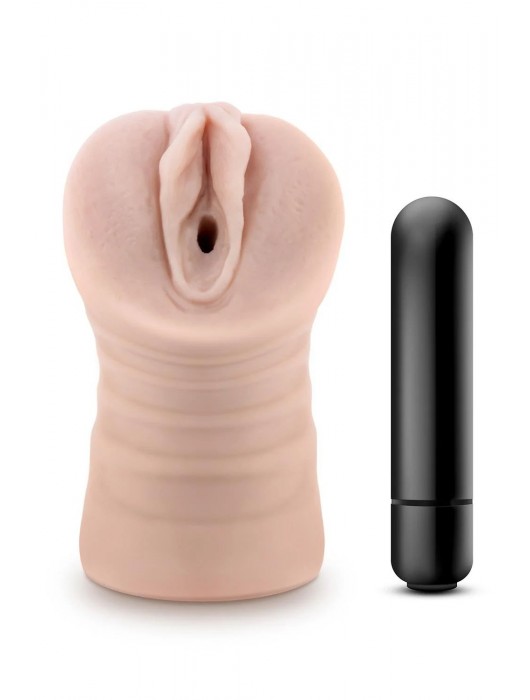 Телесный мастурбатор-вагина Ayumi с вибрацией - Blush Novelties - в Долгопрудном купить с доставкой