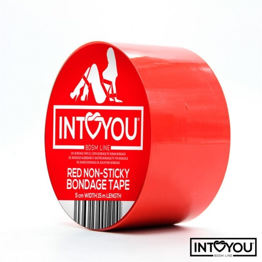 Красный скотч для фиксации Non-Sticky Bondage Tape - 15 м. - Intoyou - купить с доставкой в Долгопрудном