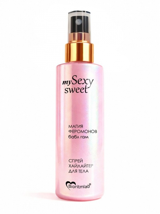 Спрей хайлайтер для тела Sexy Sweet с ароматом бабл-гам, шиммером и феромонами - 200 мл. -  - Магазин феромонов в Долгопрудном