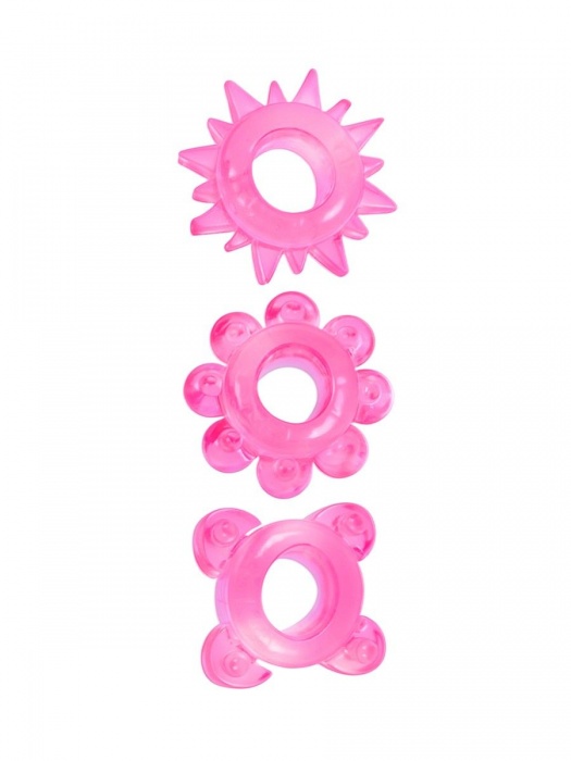 Комплект из 3 розовых эрекционных колец - Erowoman-Eroman - в Долгопрудном купить с доставкой