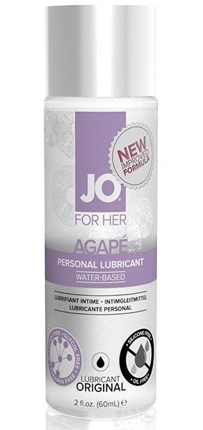 Лубрикант на водной основе для женщин JO AGAPE LUBRICANT ORIGINAL - 60 мл. - System JO - купить с доставкой в Долгопрудном
