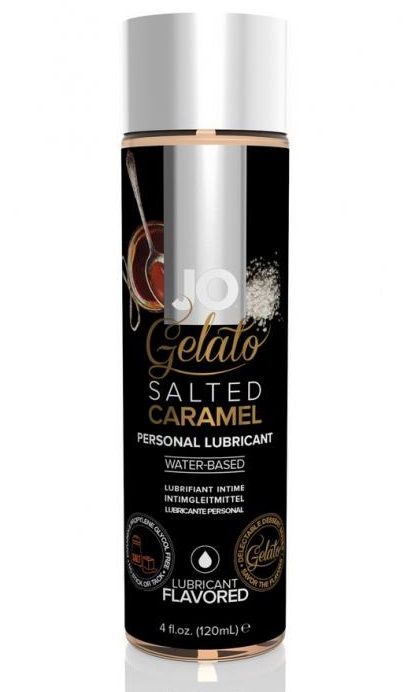 Лубрикант с ароматом солёной карамели JO GELATO SALTED CARAMEL - 120 мл. - System JO - купить с доставкой в Долгопрудном