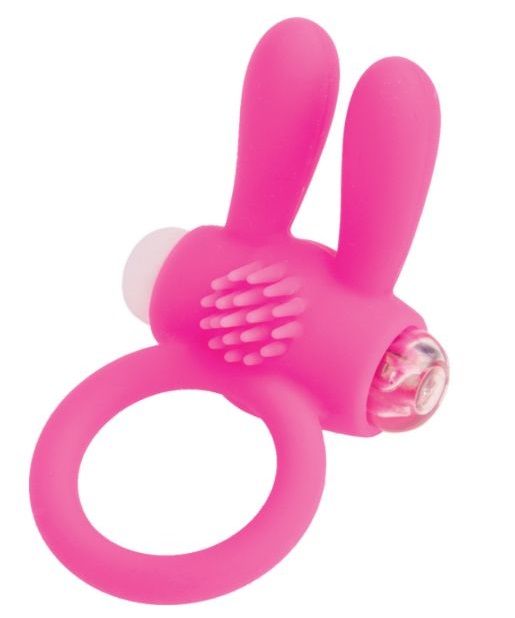 Розовое эрекционное виброкольцо A-toys с ушками - A-toys - в Долгопрудном купить с доставкой