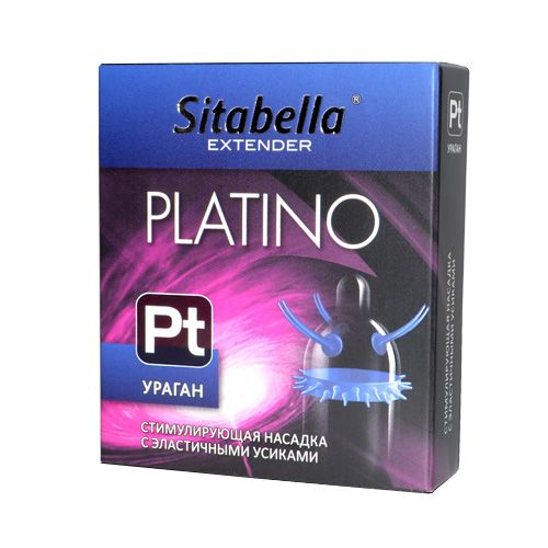 Стимулирующая насадка с усиками и шипиками Platino  Ураган - Sitabella - купить с доставкой в Долгопрудном