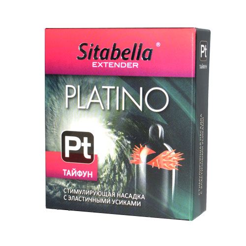 Стимулирующая насадка с шипиками по бокам Platino  Тайфун - Sitabella - купить с доставкой в Долгопрудном