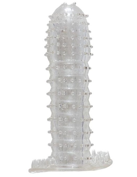 Гелевая прозрачная насадка c шипами - 12 см. - Toyfa Basic - в Долгопрудном купить с доставкой