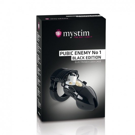 Пояс верности с электростимуляцией Mystim Pubic Enemy No1 Black Edition - MyStim - купить с доставкой в Долгопрудном