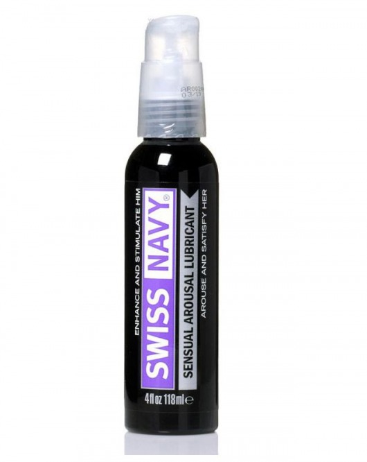 Возбуждающий гель-лубрикант на водной основе Sensual Arousal Lubricant  - 118 мл. - Swiss navy - купить с доставкой в Долгопрудном