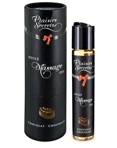 Массажное масло с ароматом шоколада Huile de Massage Gourmande Chocolat - 59 мл. - Plaisir Secret - купить с доставкой в Долгопрудном