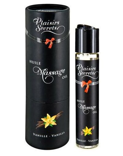 Массажное масло с ароматом ванили Huile de Massage Gourmande Vanille - 59 мл. - Plaisir Secret - купить с доставкой в Долгопрудном