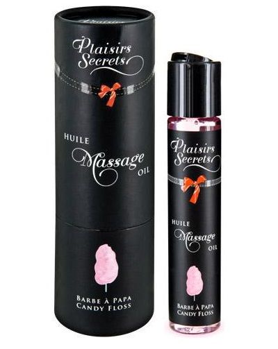 Массажное масло с ароматом сладкой ваты Huile de Massage Gourmande Barbe à Papa - 59 мл. - Plaisir Secret - купить с доставкой в Долгопрудном