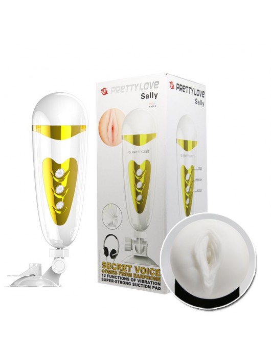Мега-мастурбатор вагина Sally с вибрацией и голосом - Baile - в Долгопрудном купить с доставкой