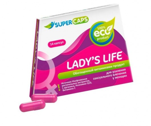 Возбуждающие капсулы Ladys Life - 14 капсул (0,35 гр.) - SuperCaps - купить с доставкой в Долгопрудном