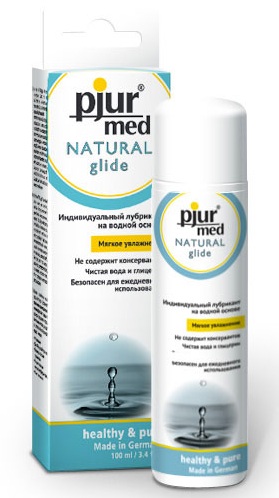 Нейтральный лубрикант на водной основе pjur MED Natural glide - 100 мл. - Pjur - купить с доставкой в Долгопрудном