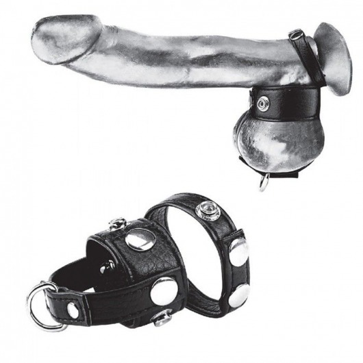 Утяжка для мошонки и пениса Cock Ring With 1  Ball Stretcher And Optional Weight Ring - BlueLine - купить с доставкой в Долгопрудном