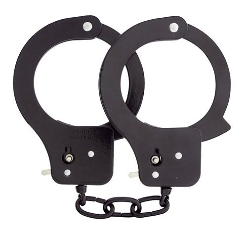 Чёрные наручники из листового металла BONDX METAL CUFFS BLACK - Dream Toys - купить с доставкой в Долгопрудном