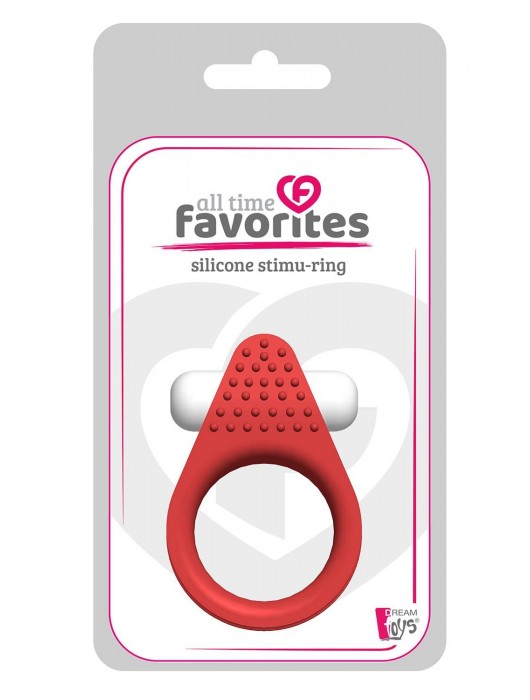 Красное эрекционное кольцо LIT-UP SILICONE STIMU RING 1 RED - Dream Toys - в Долгопрудном купить с доставкой