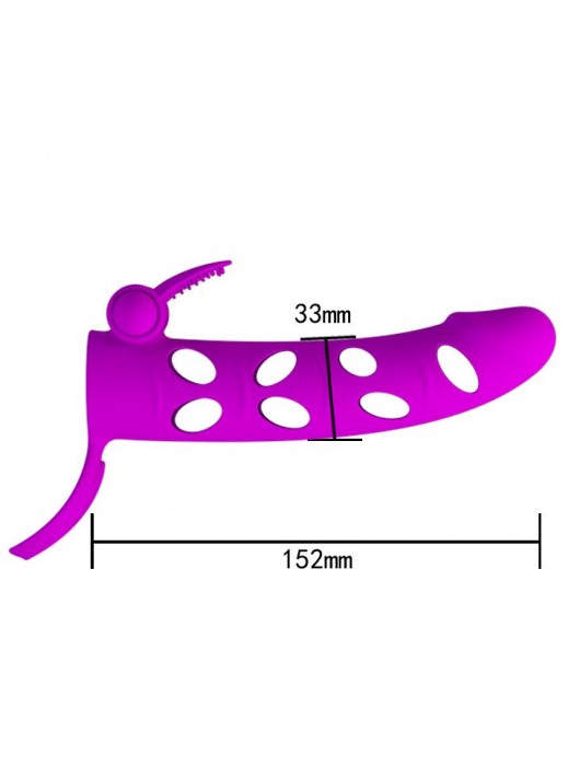 Насадка с закрытой головкой и виброэлементом для клиторального массажа - Baile - в Долгопрудном купить с доставкой