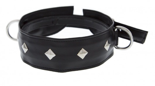 Полиуретановый ошейник с пуклями и D-кольцами Collar with Studs - Blush Novelties - купить с доставкой в Долгопрудном