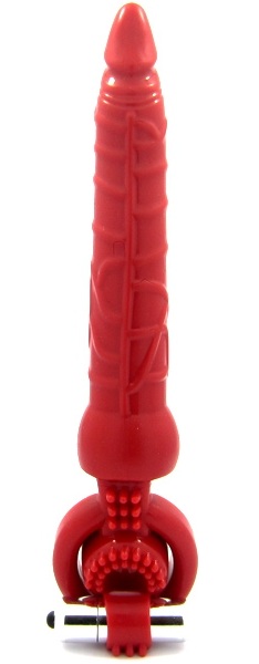 Красная вибронасадка с анальным стимулятором - ToyFa - в Долгопрудном купить с доставкой