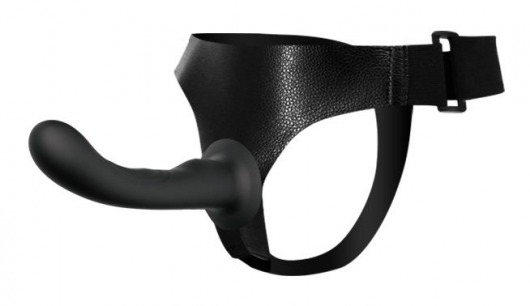 Страпон с изогнутой головкой Ultra Harness Curvy Dildo - 15,8 см. - Baile - купить с доставкой в Долгопрудном