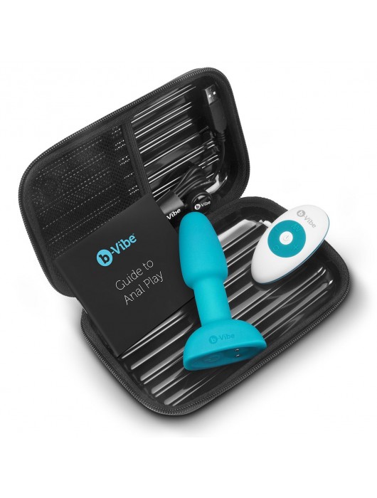 Бирюзовая анальная пробка с римминг-эффектом RIMMING PETITE - 12,4 см. - b-Vibe