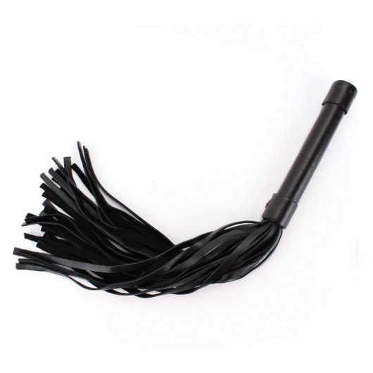 Чёрная плеть из нежной кожи - 45 см. - БДСМ Арсенал - купить с доставкой в Долгопрудном