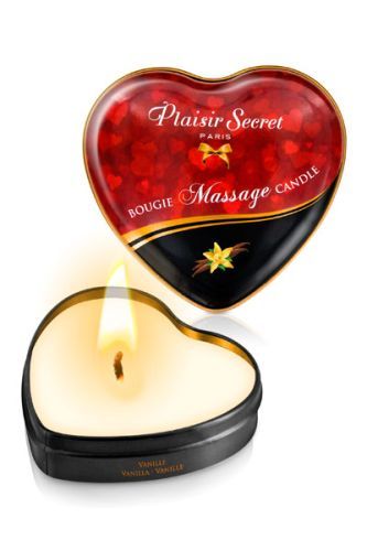 Массажная свеча с ароматом ванили Bougie Massage Candle - 35 мл. - Plaisir Secret - купить с доставкой в Долгопрудном