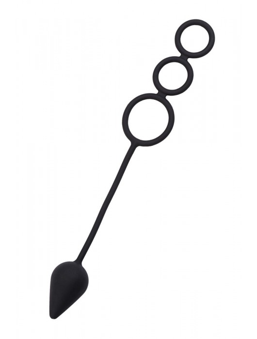 Тройное эрекционное кольцо с анальным хвостом Drop M-size - Erotist Adult Toys - в Долгопрудном купить с доставкой