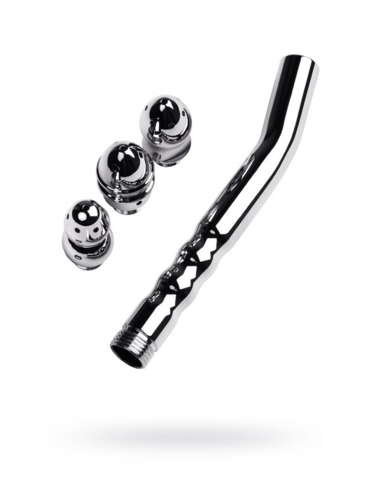 Металлический анальный душ с тремя насадками - ToyFa - купить с доставкой в Долгопрудном