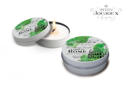 Массажная свеча Petits Joujoux Rome с ароматом грейпфрута и бергамота - 33 гр. - MyStim - купить с доставкой в Долгопрудном