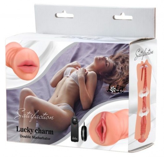 Двусторонний мастурбатор с вибропулей Satisfaction Lucky charm - Lola Games - в Долгопрудном купить с доставкой
