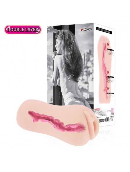 Мастурбатор-вагина Sanda с рельефным тоннелем - KOKOS - в Долгопрудном купить с доставкой