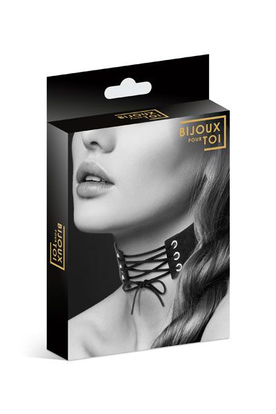 Оригинальный ошейник-чокер со шнуровкой - Bijoux Pour Toi - купить с доставкой в Долгопрудном