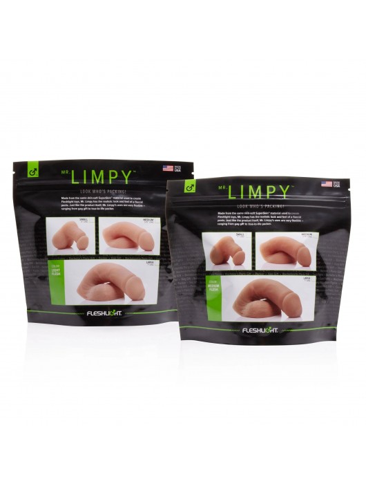 Мягкий имитатор пениса Fleshton Limpy среднего размера - 17 см. - Fleshlight - купить с доставкой в Долгопрудном