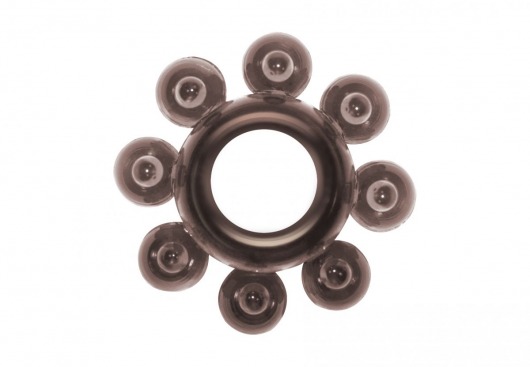 Чёрное эрекционное кольцо Rings Bubbles - Lola Games - в Долгопрудном купить с доставкой