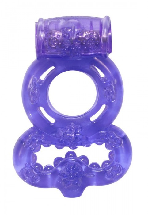Фиолетовое эрекционное кольцо Rings Treadle с подхватом - Lola Games - в Долгопрудном купить с доставкой