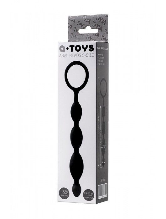 Анальная цепочка черного цвета A-toys - 19,5 см. - A-toys
