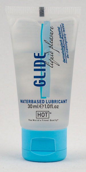 Интимная смазка на водной основе Glide - 30 мл. - HOT - купить с доставкой в Долгопрудном