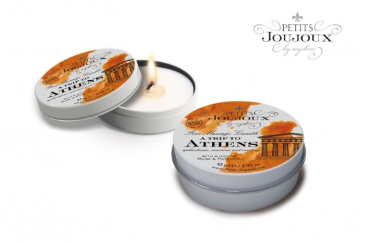 Массажная свеча Petits Joujoux Athens с ароматом муската и пачули - 33 гр. - MyStim - купить с доставкой в Долгопрудном