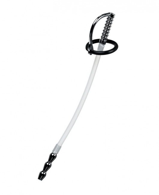 Силиконовый уретральный плаг со сменными фиксирующими кольцами Metal - ToyFa - купить с доставкой в Долгопрудном