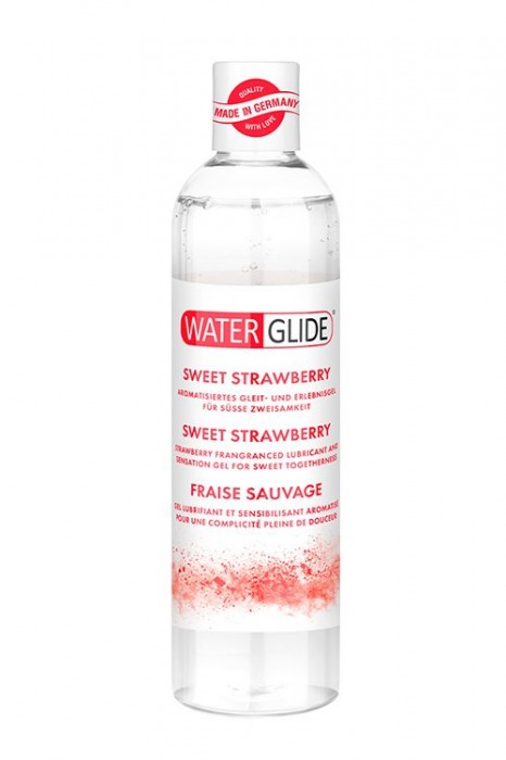 Лубрикант на водной основе с ароматом клубники SWEET STRAWBERRY - 300 мл. - Waterglide - купить с доставкой в Долгопрудном