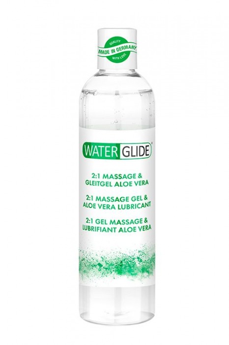 Гель-смазка 2-в-1 MASSAGE   LUBRICANT ALOE VERA - 300 мл. - Waterglide - купить с доставкой в Долгопрудном