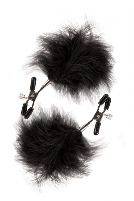 Зажимы для сосков с пухом FEATHERED NIPPLE CLAMPS - Blush Novelties - купить с доставкой в Долгопрудном