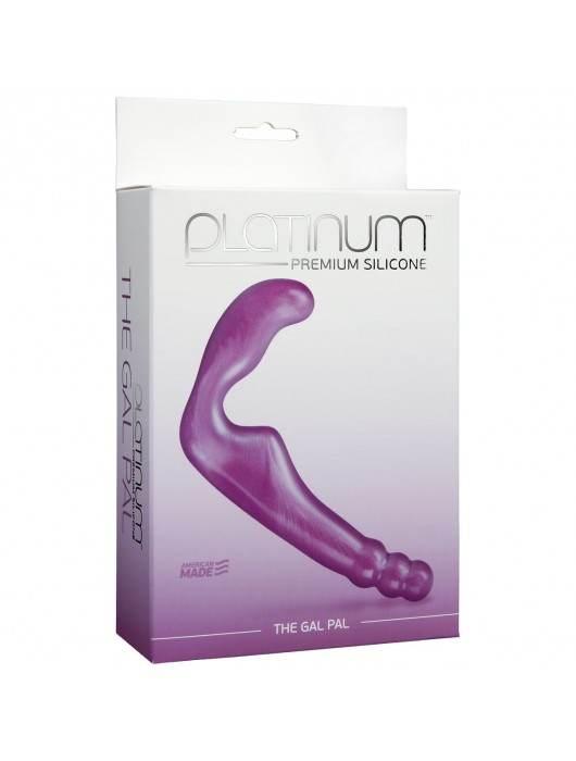 Безремневой фиолетовый страпон из силикона The Gal Pal - 17 см. - Doc Johnson - купить с доставкой в Долгопрудном