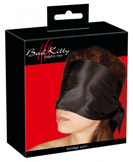 Широкая повязка-шарф на глаза Bad Kitty Bondage Scarf - Orion - купить с доставкой в Долгопрудном