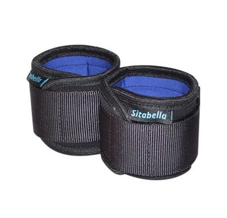 Неопреновые черно-синие наручники - Sitabella - купить с доставкой в Долгопрудном